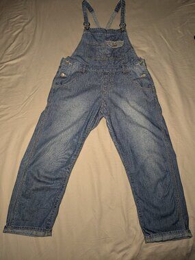 Clef de Sol Vintage Japanese Mid Wash Denim Cropped Overalls Size JPN M